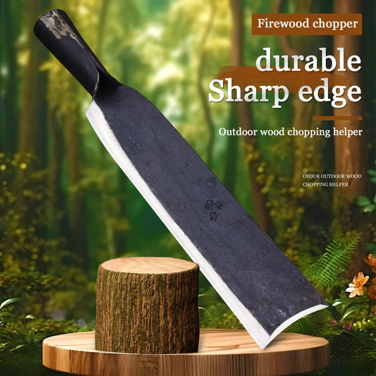 Veteran artistes forge multi-functional all Tang one heavy duty firewood knife outdoor logging knife home garden knife