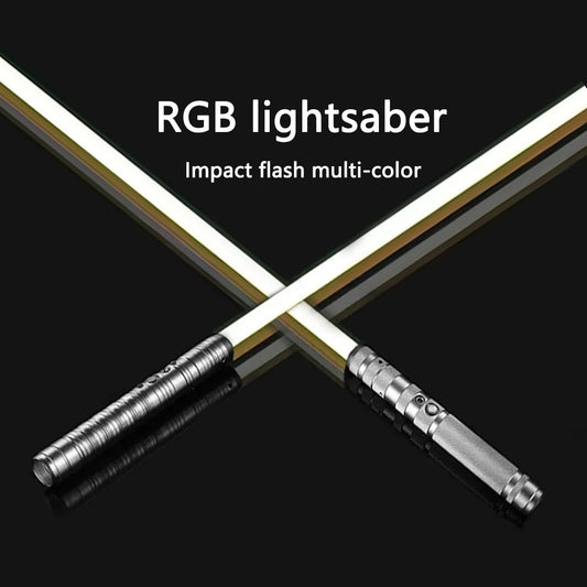 RGB Metal Lightsaber Laser Sword Sabre De Luz FOC Rave Weapon Dueling Flashing Toy 7 Color Changing  Kpop Lightstick
